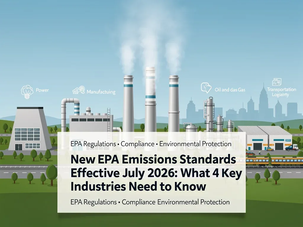 Industrial facility with clean emissions, representing new EPA standards.