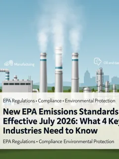 Industrial facility with clean emissions, representing new EPA standards.