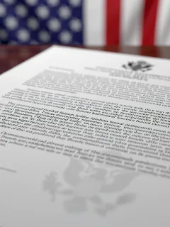 Official document outlining new immigration executive orders