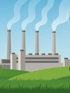 Industrial facility with reduced emissions, symbolizing new EPA regulations